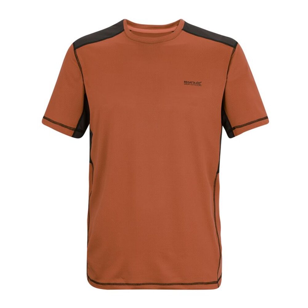 Regatta Mens Virda T-Shirt / Brick/Black